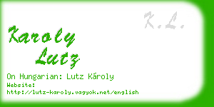 karoly lutz business card