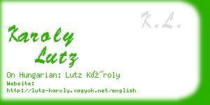 karoly lutz business card